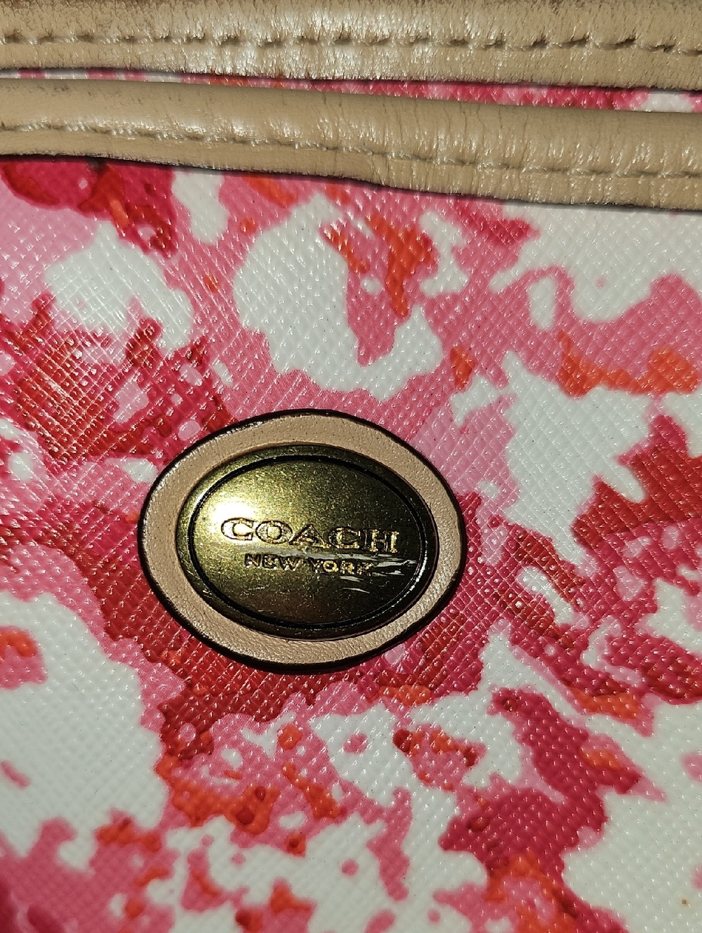 Coach Peyton Floral Print Zip Top Tote with Gold Hardware - Read Condition - Picture 1 of 16